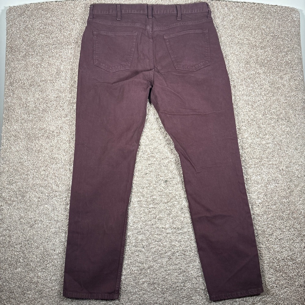 Old Navy Slim Built-In Flex Burgundy Jeans Mens Size 38x32 - Picture 8 of 9